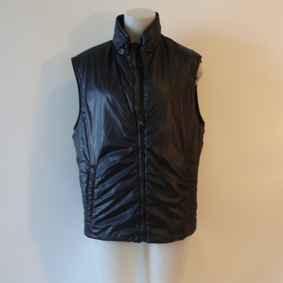 Mens ZeroSettanta Studio Navy Wool Blend Mixed Media Reversible Vest 54 US/44 CO - Picture 3 of 16